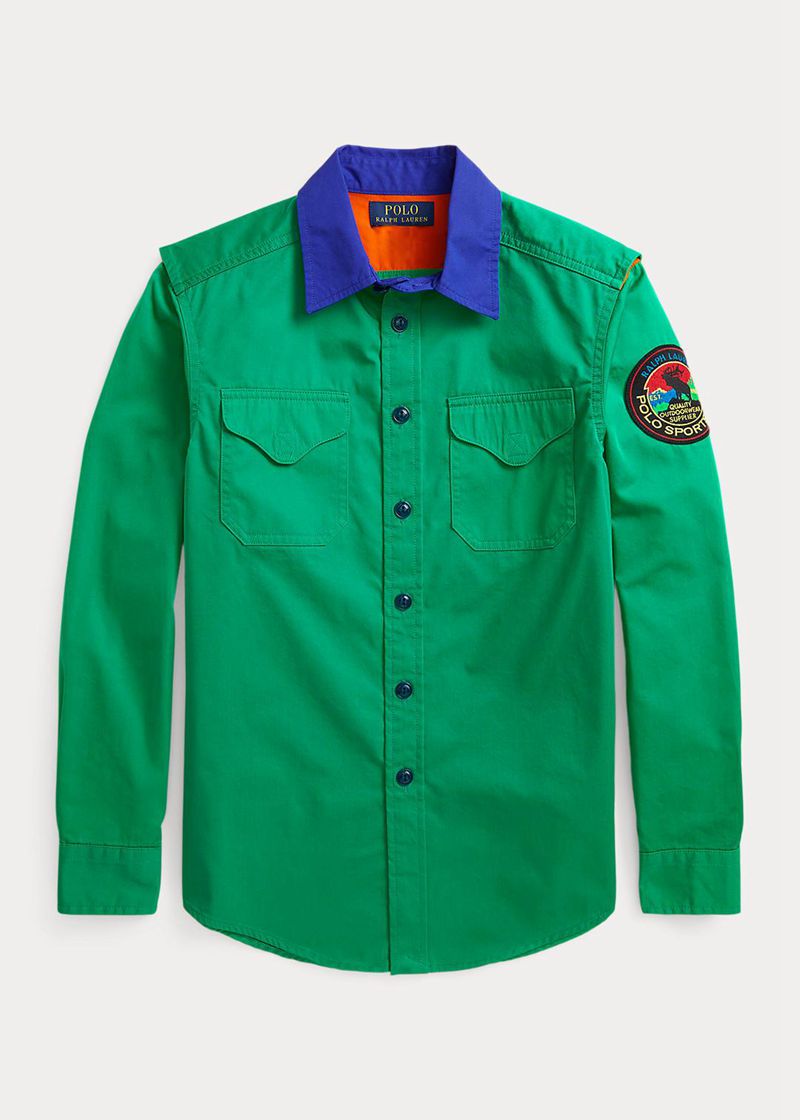 Koszula Ralph Lauren Chłopięce Zielone 6-14 Lata Twill Hiking 308465-UXW